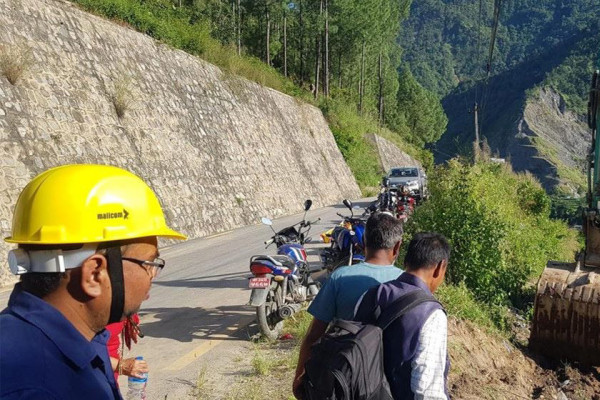 क्षतिग्रस्त बिपी राजमार्गको स्थायी पुनर्निर्माण तीव्र